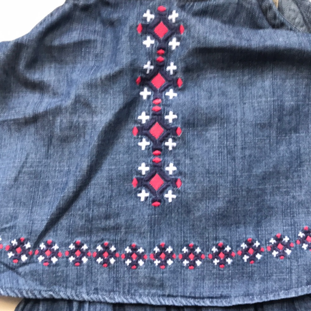 Denim Romper - Picture 2 of 5